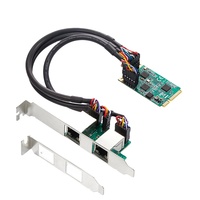 IO-MPE8125B-2GLAN 2.5G Mini PCIe vers RJ45 Carte réseau Double ports 2500Mbps Mini PCI Express NIC Lan Card IO-MPE8125B-2GLAN