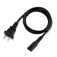 Câble d'alimentation US NEMA 1-15P SJTW IP11 15A, rallonge AC, fil PVC noir pour l'électronique grand public