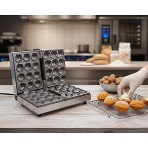 New CookTech Professional Large Walnut Cake Maker Automatic Korean Snack Machine Stainless Steel SUS304 Touch Control Digital - Product Image 3