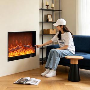 Chimenea Eléctrica Decorativa <span class=keywords><strong>de</strong></span> 30 Pulgadas <span class=keywords><strong>con</strong></span> Control Remoto en Inglés para Uso en Hoteles, Chimenea Eléctrica <span class=keywords><strong>con</strong></span> Llama LED y Enchufe - Product Image 5