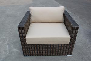 चीन प्रतिस्पर्धी मूल्य एल्यूमीनियम पी रतन एल आकार के आउटडोर आराम करने वाला उद्यान आउटडोर सोफे सेट - Product Image 6