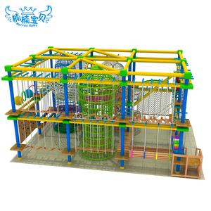 Parc d'aventure intérieur avec <span class=keywords><strong>parcours</strong></span> de cordes hautes, équipement de jeu d'<span class=keywords><strong>escalade</strong></span>, <span class=keywords><strong>parcours</strong></span> de cordes en filet d'aventure à vendre - Product Image 2