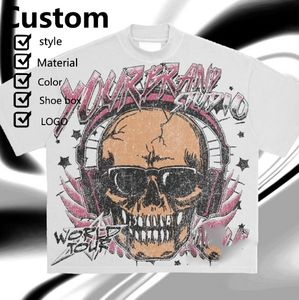 เสื้อยืดผู้ชายผ่านกระบวนการเป็นกรดแบบย้อนยุคพิมพ์ลายกำหนดเองได้ - Product Image 1