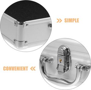Maletín de aluminio <span class=keywords><strong>con</strong></span> cerradura y llaves Estuche rígido Estuche de inserción de espuma de aluminio - Product Image 5
