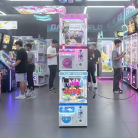 Mini machine à griffes en métal, console de jeu d'arcade commerciale personnalisée à monnayeur, machine de jeu à cadeaux en anglais