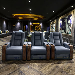 Birinci sınıf Modern kavisli deri ev sineması kanepe sandalye çok fonksiyonlu elektrik kombinasyonu için görsel-işitsel oda için oteller - Product Image 2