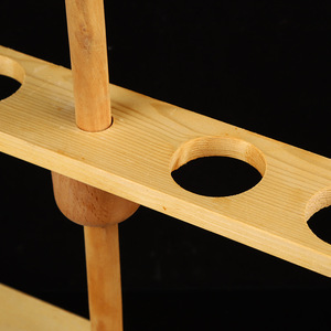 Support en bois pour entonnoirs Hirozumi, hauteur réglable, multi-trous, équipement de laboratoire - Product Image 2