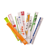 Vente en gros de baguettes Tensoge Hashi en bambou, biodégradables, écologiques, jetables, carrées, avec emballage en papier complet