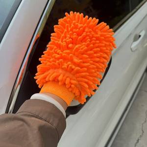 Vente directe d'usine gant de cire en microfibre épaisse avec serviette de nettoyage douce en chenille - Product Image 4