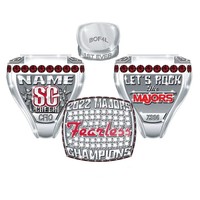 Maßgefertigter NF L Football-Meisterschaftsring Logo-Gravur Namensprägung 18K Vergoldete Legierung Kristall-Strass Unisex Sportteam-Souvenir