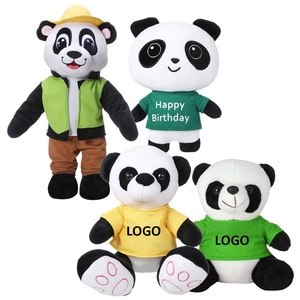Peluche personalizzati regalo di san valentino 20CM Panda Kawaii PP peluche in cotone peluche Panda giocattoli con fiori di rosa - Product Image 2