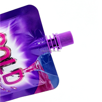Pochettes souples biodégradables sur mesure, résistantes à l'humidité, pour jus et yaourt, 100 ml, 200 ml, avec bec verseur, qualité supérieure