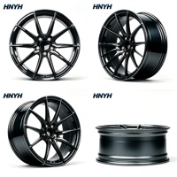 Nouvelles jantes en alliage d'aluminium forgé 5x114.3 20 pouces, concaves à profil profond, finition noire, haute performance pour voiture de tourisme