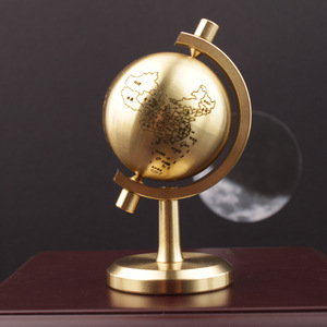 Brass Creative Rotating Coin Ornament <b>Desk</b> Decor Traditional Style Multi Piece Package Office Supply - Product Image 2