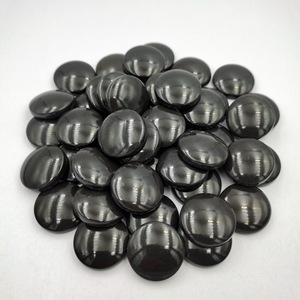 Black <b>Round</b> Jade Stone 25mm Seat <b>Cushion</b> For Buttocks Therapy Use - Product Image 2