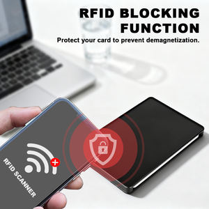 Nueva caja de tarjetas de empuje lateral RFID para hombre, tarjetero de crédito, billetera minimalista de aluminio emergente con <span class=keywords><strong>MagSafe</strong></span> Megnetic - Product Image 2