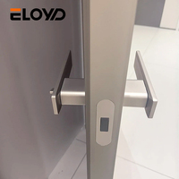 Porte d'entrée Eloyd moderne insonorisée, résistante à l'humidité, en aluminium et bois, avec cadre de sécurité, pour cloisons intérieures, durable