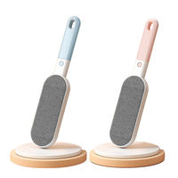 Brosse à poils d'animaux double face améliorée MMG, auto-nettoyante, avec poignée confortable, en plastique, pour un nettoyage efficace des poils d'animaux
