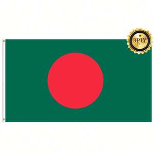 Drapeaux du Bangladesh <span class=keywords><strong>en</strong></span> gros 3x5 pieds, polyester 68D/100D, style fanion personnalisable, livraison rapide d'un fournisseur fiable - Product Image 2