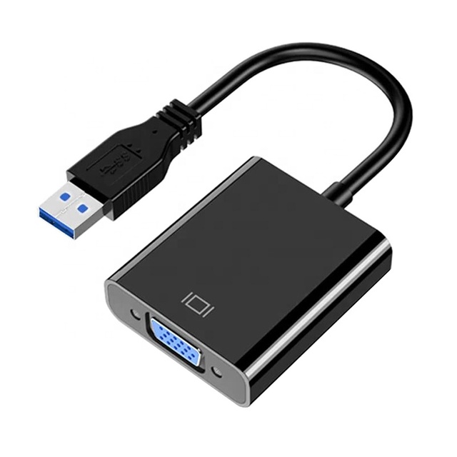 USB 3.0 Male to VGA Port Conversion Cable Cord USB to VGA Video Graphics Adapter External Video Card