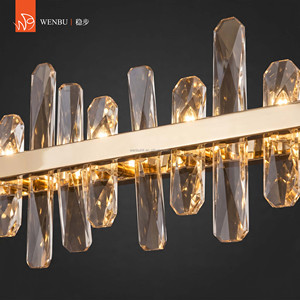 Lámpara de Araña Moderna de Cristal K9, Lámparas de Cristal Lineales de Lujo para Hotel, Villa, Sala de Estar - Product Image 2