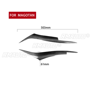 1 par de cubiertas de fibra de carbono real para faros delanteros de coche, para Volkswagen Magotan R36 2007 2008 2009 2010 - Product Image 4