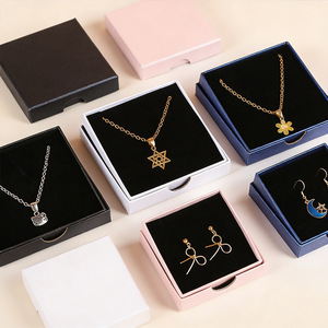 Caja de Joyería de Cartón Ecológica con Logotipo Personalizado del Proveedor, Forro de Esponja Negra, para Collar, Anillo, Colgante, Día de San Valentín - Product Image 2