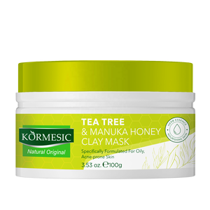 มาส์กโคลนชาทีทรีและน้ำผึ้งมานูก้า แบรนด์ส่วนตัว KORMESIC สูตรธรรมชาติเฉพาะสำหรับผิวมันและเป็นสิว - Product Image 4