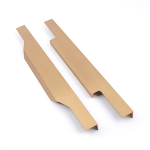 Poignées de porte et de tiroir en or moderne pour cuisine, chambre à coucher, entrepôt - Poignées de bord et de doigt - Product Image 1