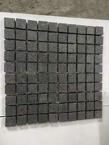 54x54cm pavés en pierre de granit noir absolu dessus flammé et côtés pavé en maille naturelle avec <span class=keywords><strong>prix</strong></span> bon marché pavé extérieur pierre naturelle - Product Image 6