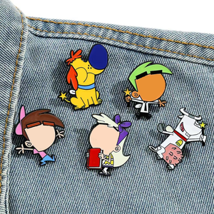 Fabrication en gros de badges de personnages d'anime, artisanat en métal de dessin animé amusant, acceptation de la personnalisation, épinglette en émail doux - Product Image 1