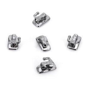 Tam tıbbi ortodontik ilk <span class=keywords><strong>Molar</strong></span> Buccal tüp <span class=keywords><strong>0.022</strong></span> 0.018 MBT <span class=keywords><strong>ROTH</strong></span> diş hekimi kullanımı için braketi seti manuel çelik braketler - Product Image 5