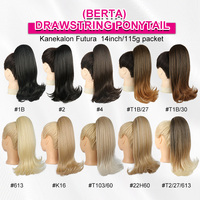 Julianna Wholesale Extensions de cheveux synthétiques de haute qualité, tissage court et rebondissant, postiche à cordon, queue de cheval en fibre Futura