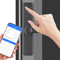 Serrure de porte intelligente sans fil WiFi avec empreinte digitale, mot de passe numérique, application Tuya, poignée électronique haute sécurité Volibel pour porte en bois