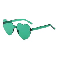 Lunettes de soleil sans monture tendance 2026 pour femme, colorées (blanc, rouge, champagne) – Idéales pour les soirées branchées et les accessoires photo