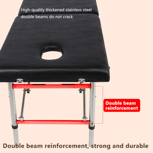 Portable Adjustable‑height <b>Folding</b> Massage <b>Table</b> Spa Tattoo Bed For Beauty Salon Physiotherapy Home Application - Product Image 5