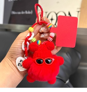 Dễ thương mềm sang trọng bóng Mặt dây chuyền phim hoạt hình điện thoại quyến rũ ánh sáng Keychain - Product Image 3