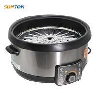 Restaurant avec logo personnalisé SUNTON utilisant 20 tasses tambour rond 10 litres grand cuiseur à riz commercial électrique