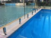 Système de robinet en verre 2205 robuste Balustrade de clôture de piscine en verre sans cadre de sécurité extérieure
