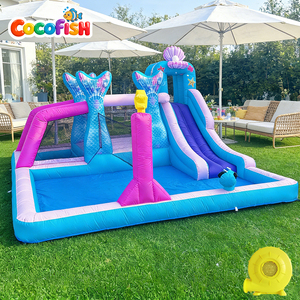 Château gonflable sur le thème <span class=keywords><strong>de</strong></span> la sirène en tissu Oxford Cocofish, château gonflable pour fête dans la cour - Product Image 1