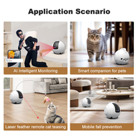 Caméra Intelligente de Luxe pour Animaux de Compagnie à Prix d'Usine, Robot Compagnon Mobile, Caméra Laser pour Chat 4MP avec Suivi IA, Audio Bidirectionnel et Pointeur Interactif