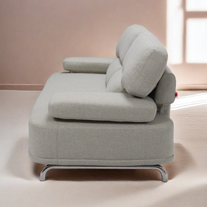 Petit canapé-lit 2 places exécutif classique de luxe haut de gamme en cuir véritable pour appartement hôtel atelier ensemble de meubles - Product Image 3