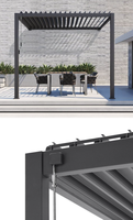 Pergola en aluminium avancée, résistante au vent et à la pluie, avec toit à lamelles rétractables, système intelligent et options de disposition personnalisées