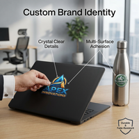 Autocollants personnalisés avec logo, impression imperméable, transfert UV DTF, décalcomanies pour ordinateur portable, tasse à fleurs, entreprise, café