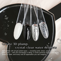 Vernis Gel Transparent Effet Gouttes d'Eau Non Essuyable Longue Durée pour Marque Privée, Effet Perles 3D Gouttelettes d'Eau, Fournitures pour Ongles