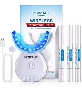 Advanced Wireless Cold Blue/Red Ray 16/24/32pcs Bulbs Teeth Whitening Kit Teeth Whitening Gel For Led With Custom Logo