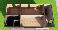 Duplex de luxe de 2 étages de 132 m² Conteneur modulaire de 6 chambres Appartement clé en main à louer Investissement aux États-Unis
