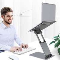 Meilleure vente ergonomique pour support d'ordinateur portable Portable pliable en alliage d'aluminium bureau avec support réglable pour ordinateur portable pour le bureau