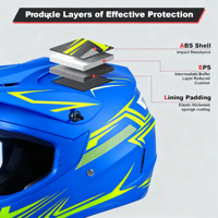 Helm Motor Profesional Ringan Empat Musim Universal ABS untuk Anak, Helm Off Road Moto Cross Anak