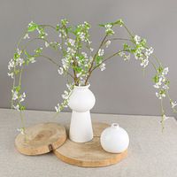 Branche de cerisier rose artificielle réaliste à longue tige, fleur artificielle respectueuse de l'environnement pour la maison, Thanksgiving, Noël